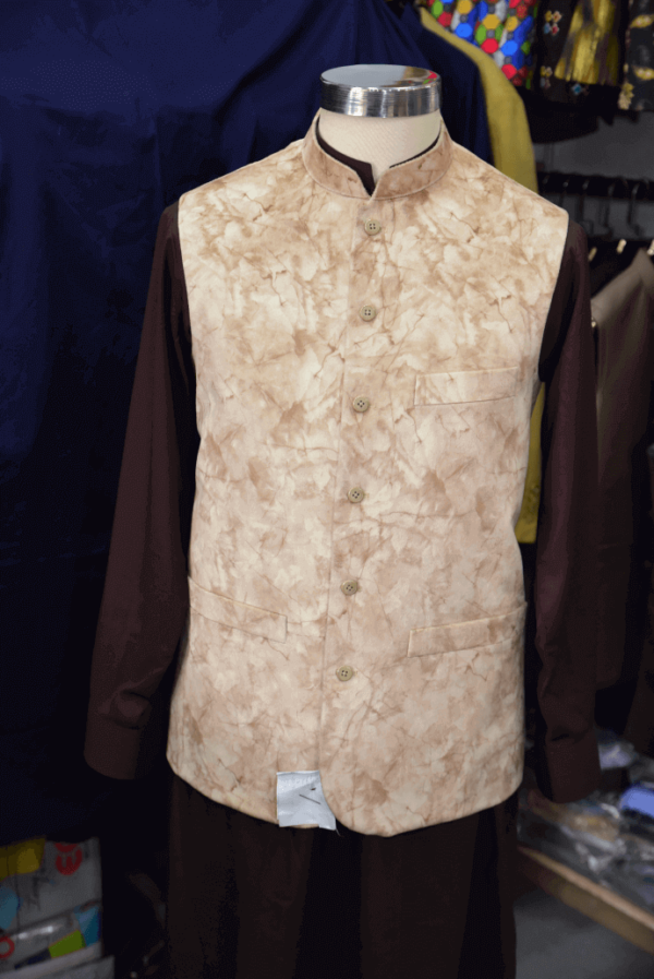 Golden Party Wear Waist Coat