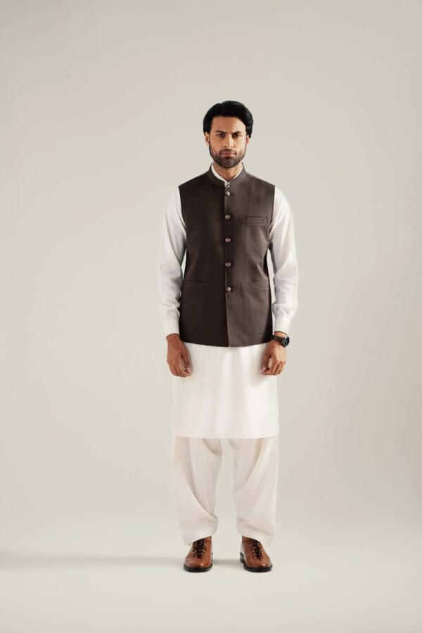 WAISTCOAT DARK BROWN - Image 2