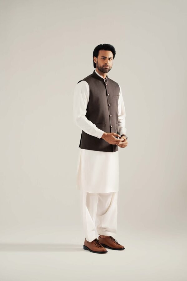 WAISTCOAT DARK BROWN - Image 3
