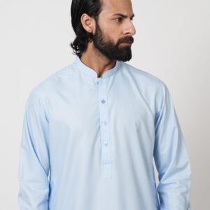 SHALWAR KAMEEZ SKY BLUE (BAIN + STRAIGHT DAMAN)