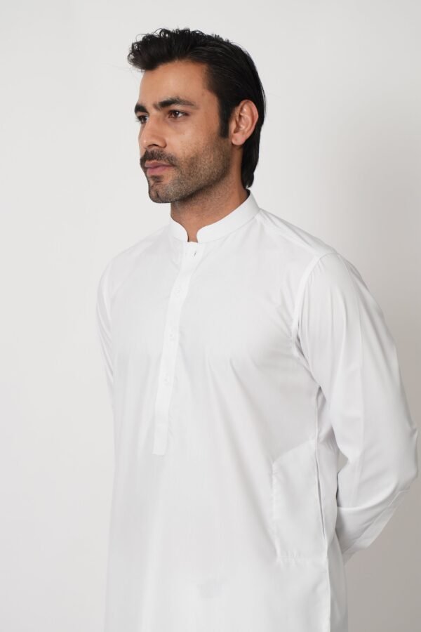 SHALWAR KAMEEZ WHITE (bain sida daman)