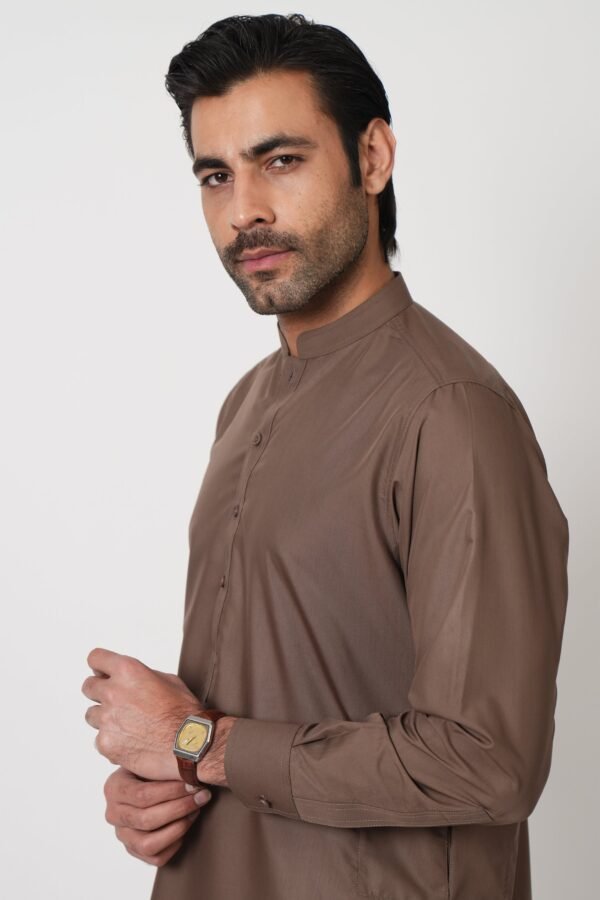 SHALWAR KAMEEZ WOOD BROWN (bain sida daman)