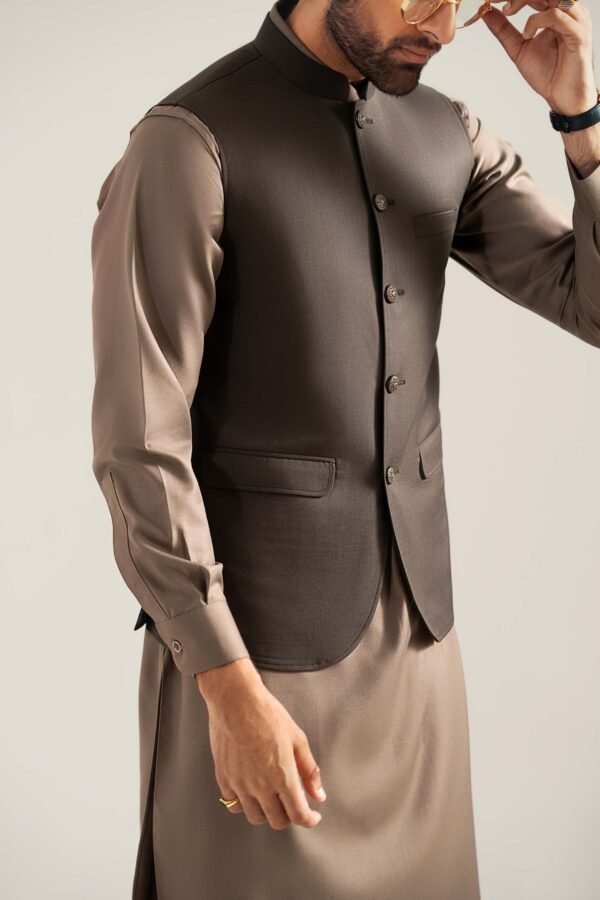 WAISTCOAT WOOD BROWN - Image 2